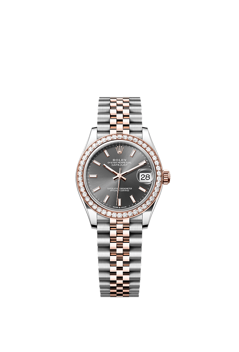 Rolex Two-Tone (RG/SS) Datejust - 31mm - Slate - Jubilee