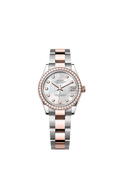 Rolex Two-Tone (RG/SS) Datejust - 31mm - White mother-of-pearl Diamond Dial - Oyster