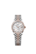 Rolex Two-Tone (RG/SS) Datejust - 31mm - White mother-of-pearl Diamond Dial - Jubilee