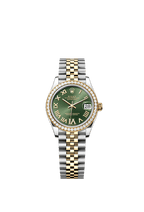 Rolex Two-Tone (YG/SS) Datejust - 31mm - Olive green Diamond Dial - Jubilee
