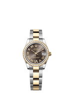 Rolex Two-Tone (YG/SS) Datejust - 31mm - Dark grey Diamond Dial - Oyster