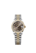 Rolex Two-Tone (YG/SS) Datejust - 31mm - Dark grey Diamond Dial - Jubilee