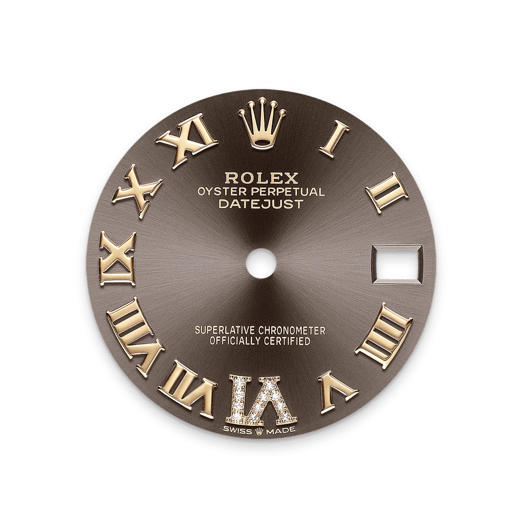 Rolex Two-Tone (YG/SS) Datejust - 31mm - Dark grey Diamond Dial - Jubilee