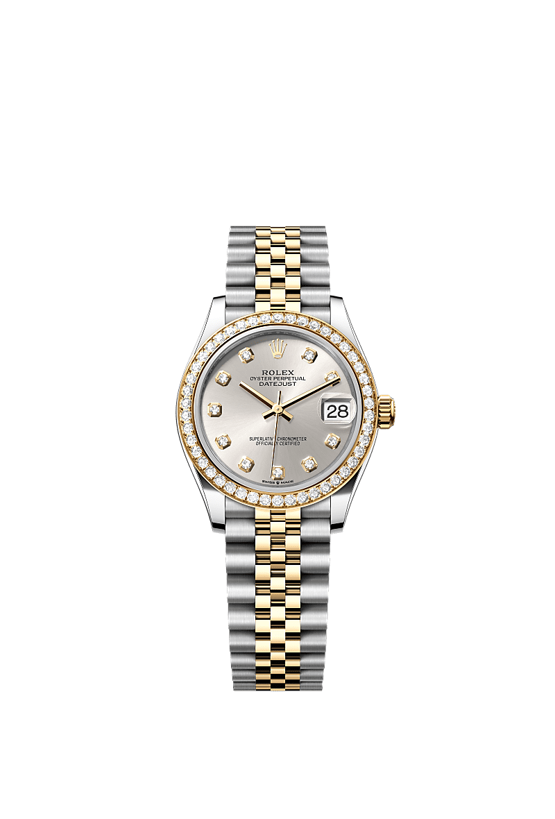Rolex Two-Tone (YG/SS) Datejust - 31mm - Silver Diamond Dial - Jubilee