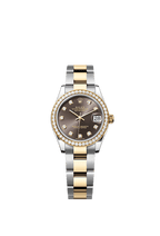 Rolex Two-Tone (YG/SS) Datejust - 31mm - Dark grey Diamond Dial - Oyster