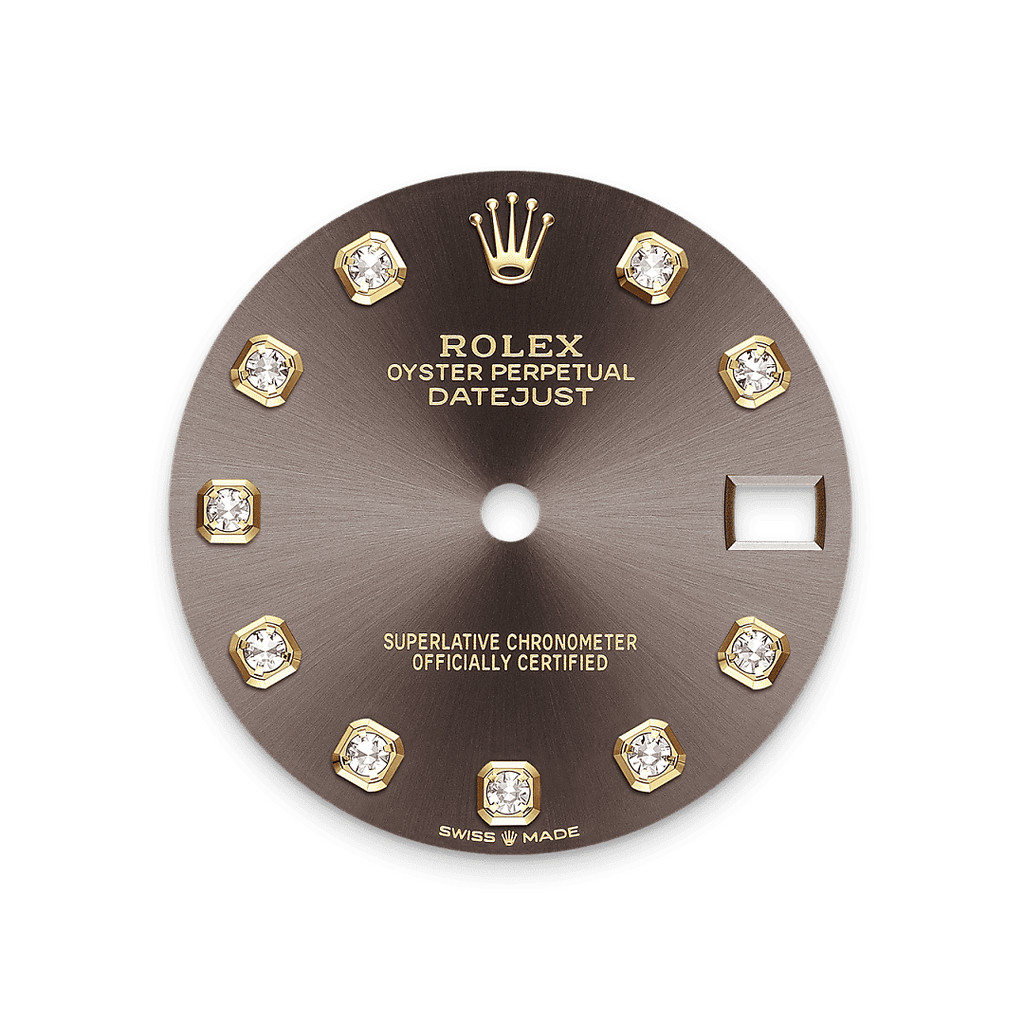 Rolex Two-Tone (YG/SS) Datejust - 31mm - Dark grey Diamond Dial - Oyster