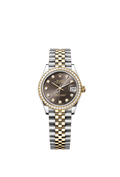 Rolex Two-Tone (YG/SS) Datejust - 31mm - Dark grey Diamond Dial - Jubilee