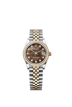 Rolex Two-Tone (YG/SS) Datejust - 31mm - Black mother-of-pearl Diamond Dial - Jubilee