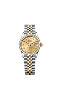 Rolex Two-Tone (YG/SS) Datejust - 31mm - Champagne-colour Diamond Dial - Jubilee