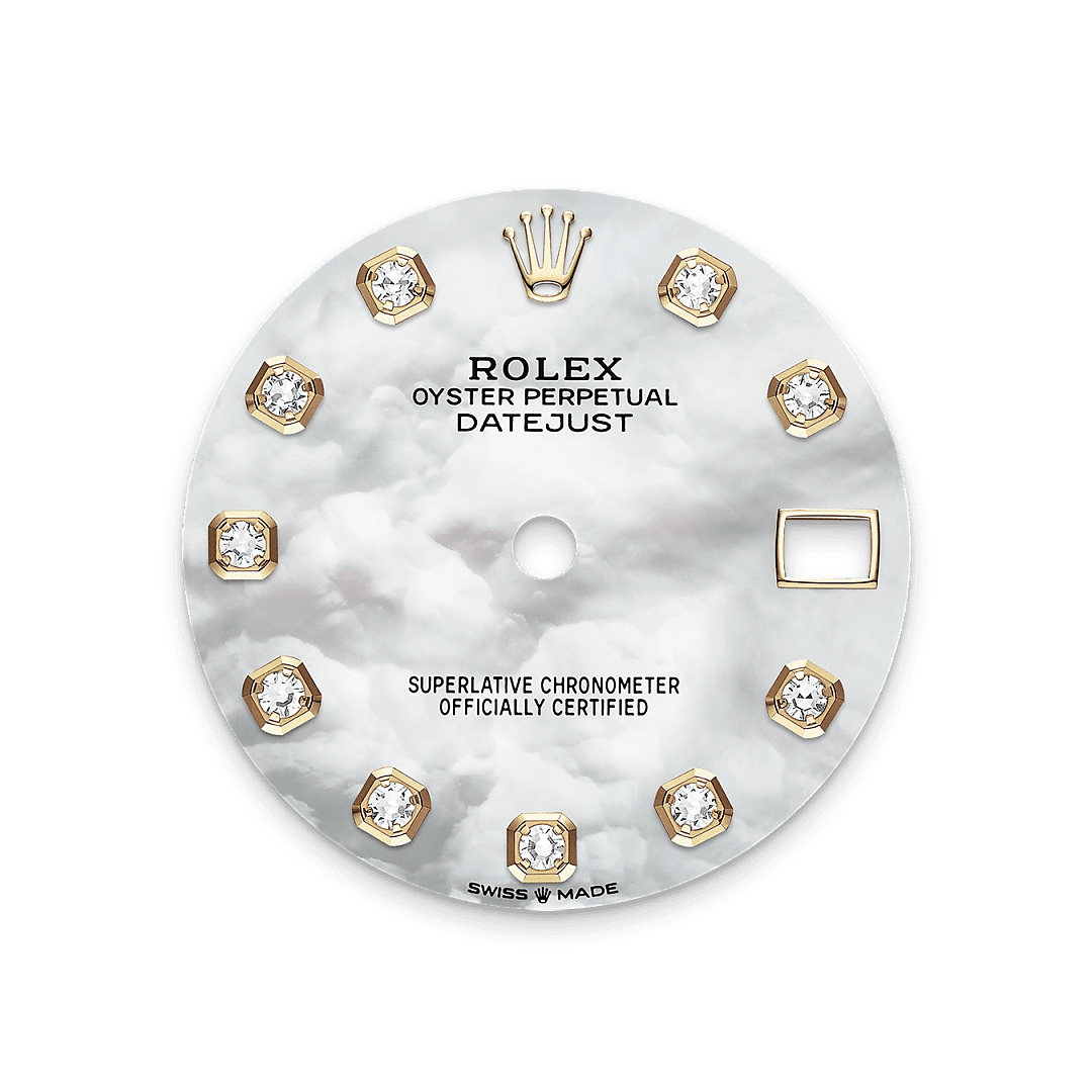 Rolex Two-Tone (YG/SS) Datejust - 31mm - White mother-of-pearl Diamond Dial - Oyster