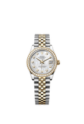Rolex Two-Tone (YG/SS) Datejust - 31mm - White mother-of-pearl Diamond Dial - Jubilee