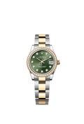Rolex Two-Tone (YG/SS) Datejust - 31mm - Olive green Diamond Dial - Oyster