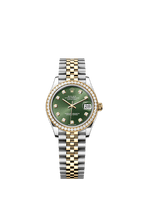 Rolex Two-Tone (YG/SS) Datejust - 31mm - Olive green Diamond Dial - Jubilee