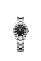 Rolex Stainless Steel Datejust - 31mm - Bright black - Oyster