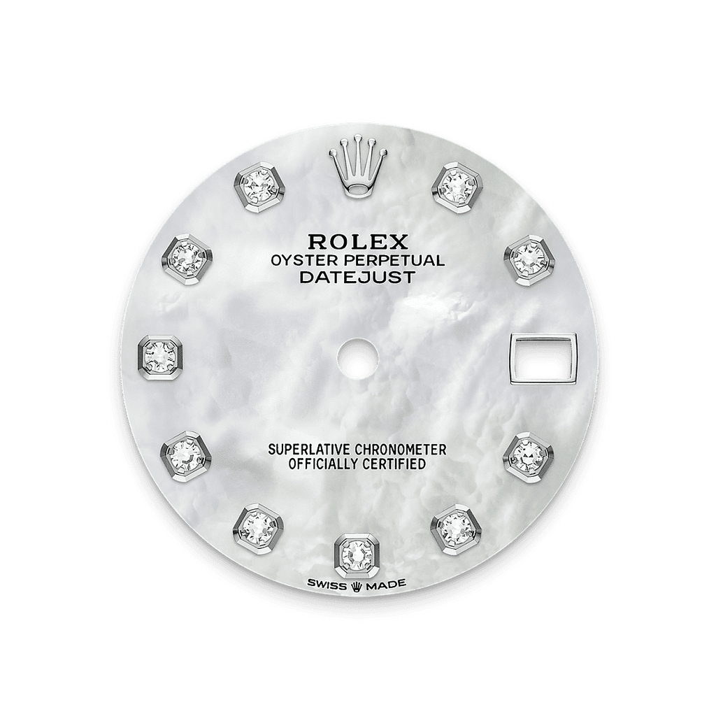 Rolex Stainless Steel Datejust - 31mm - White mother-of-pearl Diamond Dial - Jubilee
