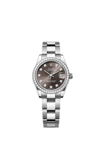 Rolex Stainless Steel Datejust - 31mm - Dark grey Diamond Dial - Oyster