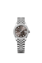Rolex Stainless Steel Datejust - 31mm - Dark grey Diamond Dial - Jubilee