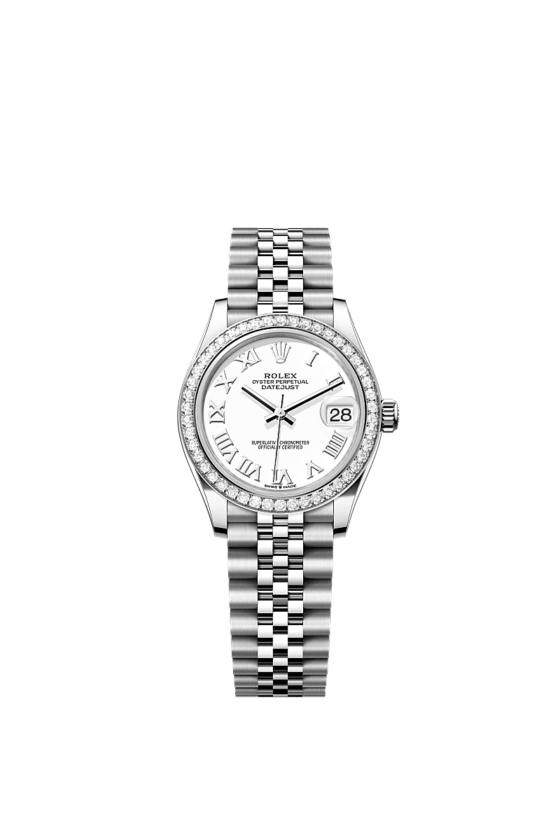 Rolex Stainless Steel Datejust - 31mm - White - Jubilee