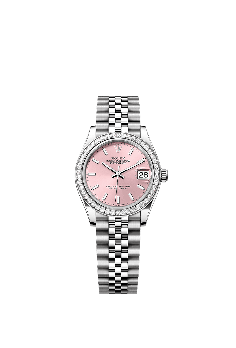 Rolex Stainless Steel Datejust - 31mm - Pink - Jubilee