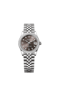 Rolex Stainless Steel Datejust - 31mm - Dark grey - Jubilee