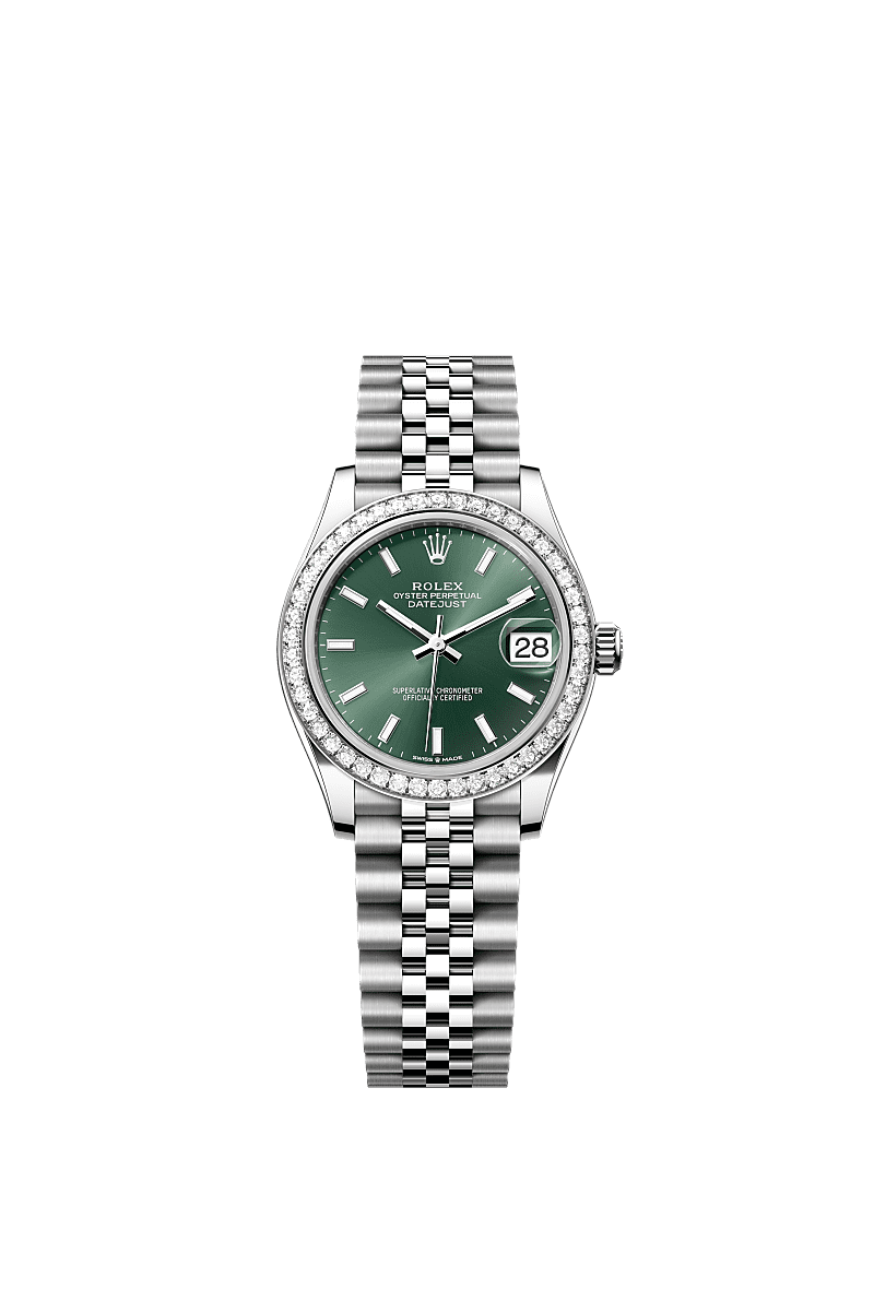 Rolex Stainless Steel Datejust - 31mm - Mint green - Jubilee