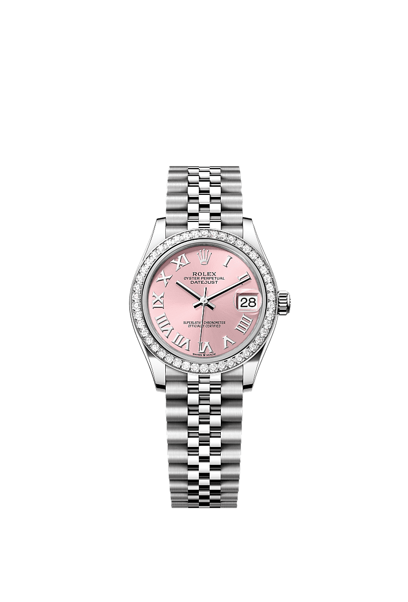Rolex Stainless Steel Datejust - 31mm - Pink - Jubilee