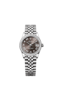 Rolex Stainless Steel Datejust - 31mm - Dark grey - Jubilee