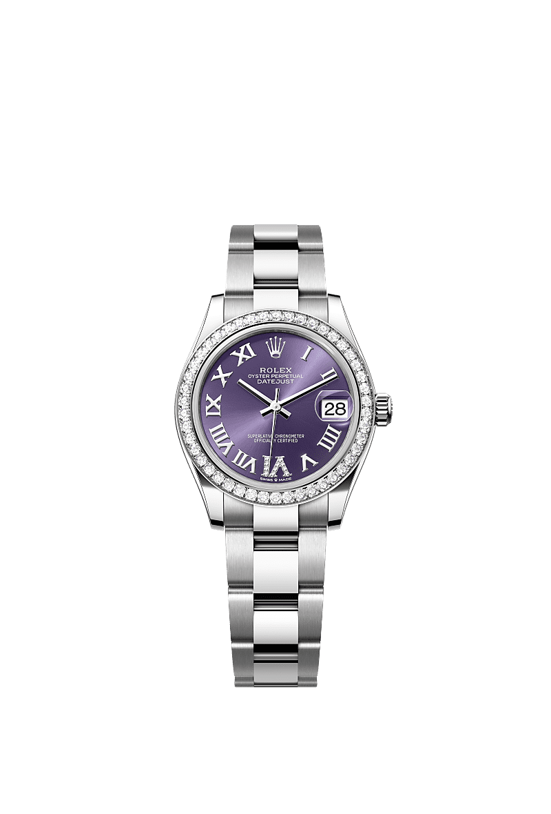 Rolex Stainless Steel Datejust - 31mm - Aubergine Diamond Dial - Oyster