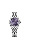Rolex Stainless Steel Datejust - 31mm - Aubergine Diamond Dial - Jubilee