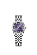 Rolex Stainless Steel Datejust - 31mm - Aubergine Diamond Dial - Jubilee