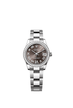 Rolex Stainless Steel Datejust - 31mm - Dark grey Diamond Dial - Oyster