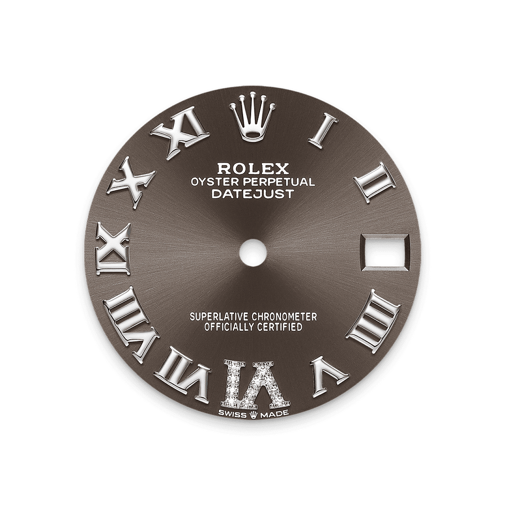 Rolex Stainless Steel Datejust - 31mm - Dark grey Diamond Dial - Oyster