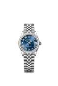 Rolex Stainless Steel Datejust - 31mm - Bright blue - Jubilee