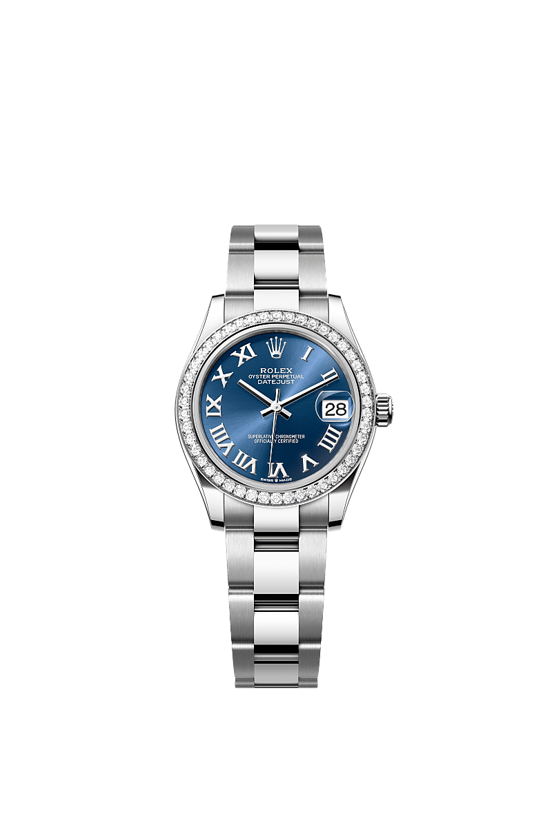 Rolex Stainless Steel Datejust - 31mm - Bright blue - Oyster
