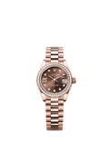 Rolex Rose Gold Datejust - 28mm - Chocolate Diamond Dial - President