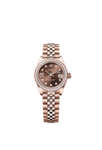 Rolex Rose Gold Datejust - 28mm - Chocolate Diamond Dial - Jubilee
