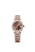 Rolex Rose Gold Datejust - 28mm - Chocolate - President