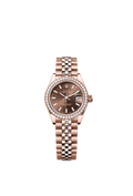 Rolex Rose Gold Datejust - 28mm - Chocolate - Jubilee