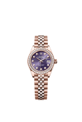 Rolex Rose Gold Datejust - 28mm - Aubergine Diamond Dial - Jubilee