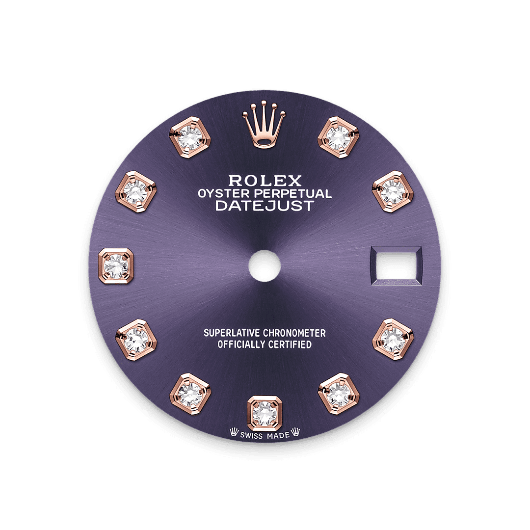 Rolex Rose Gold Datejust - 28mm - Aubergine Diamond Dial - Jubilee