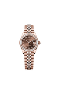 Rolex Rose Gold Datejust - 28mm - Chocolate - Jubilee