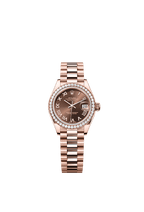 Rolex Rose Gold Datejust - 28mm - Chocolate - President
