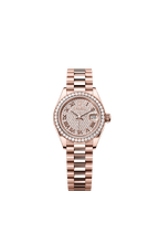 Rolex Rose Gold Datejust - 28mm - Diamond-paved - President