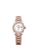 Rolex Rose Gold Datejust - 28mm - White - President