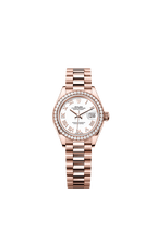 Rolex Rose Gold Datejust - 28mm - White - President