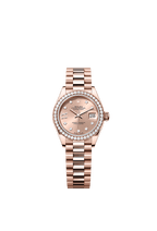Rolex Rose Gold Datejust - 28mm - Rosé-colour Diamond Dial - President