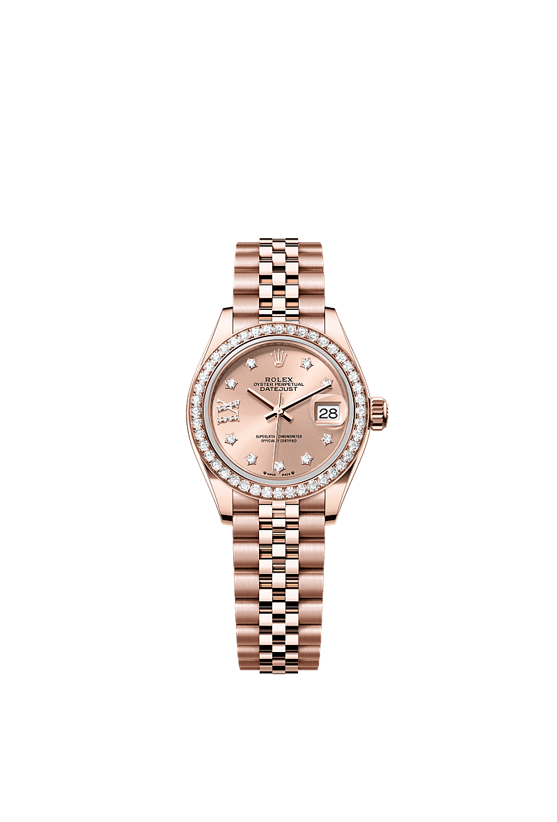 Rolex Rose Gold Datejust - 28mm - Rosé-colour Diamond Dial - Jubilee