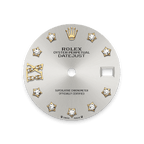 Rolex Yellow Gold Datejust - 28mm - Silver Diamond Dial - President