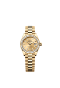 Rolex Yellow Gold Datejust - 28mm - Champagne-colour - President