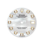 Rolex Yellow Gold Datejust - 28mm - White mother-of-pearl Diamond Dial - President